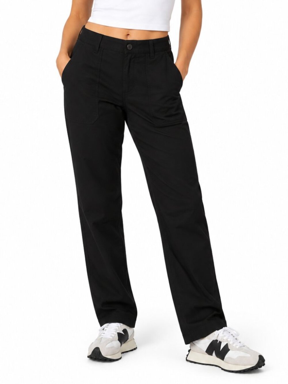 Hurley Trek Lightweight Straight Leg Utility Pants Black Women's Size 12